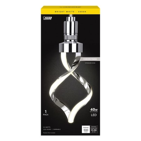 Feit Electric Feit Spiral E26 (Medium) LED Bulb Bright White 60 Watt Equivalence 1 pk SPIRAL930CACHRM